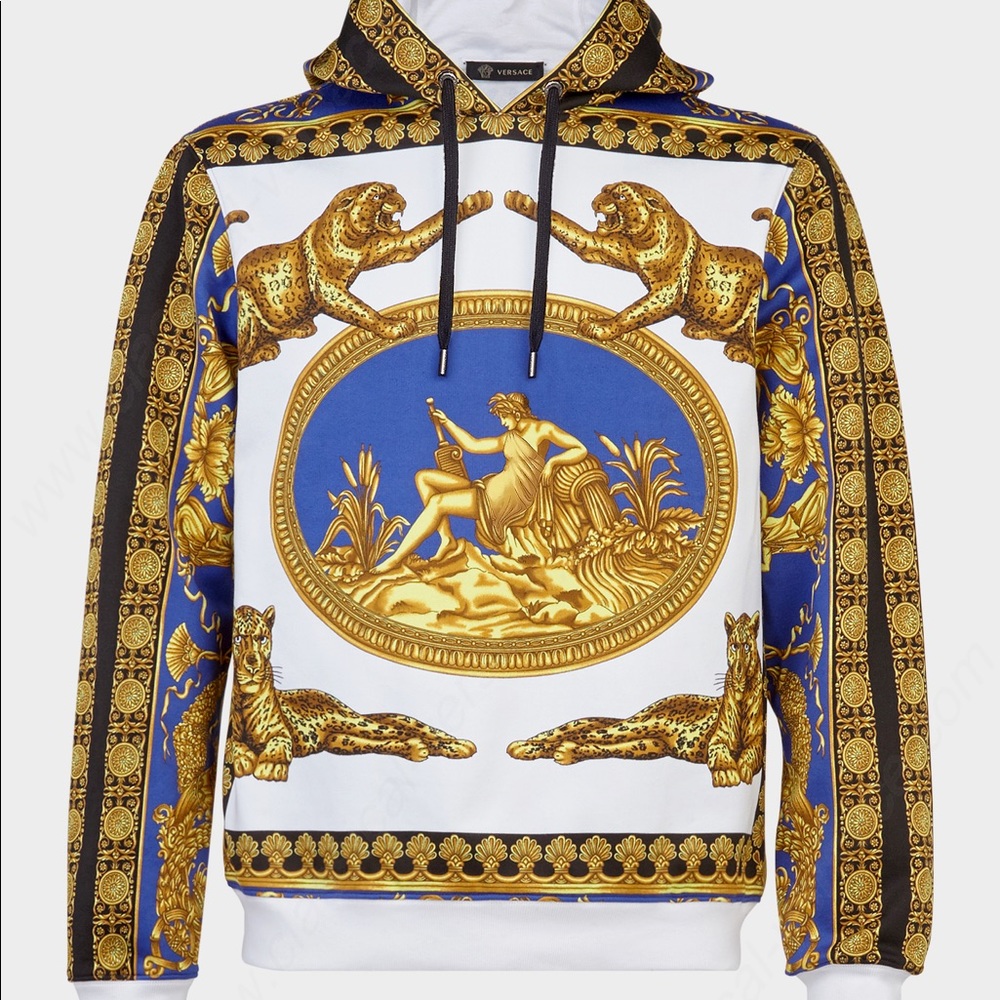 Versace hooded sweatshirt.